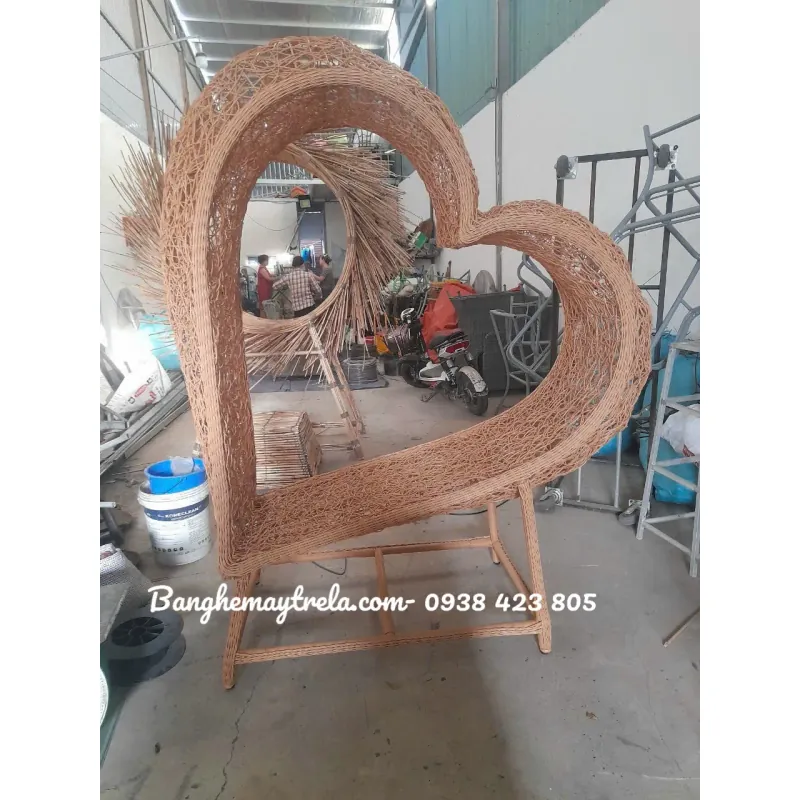 Ghế tổ chim mây tre đan chụp hình 576036