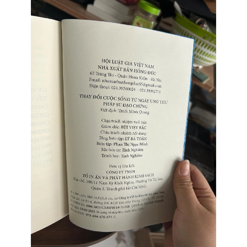Thay đổi cuộc sống từ ngày ung thư - Pháp sư Đạo Chứng, Việt dịch: Thích Minh Quang 934315