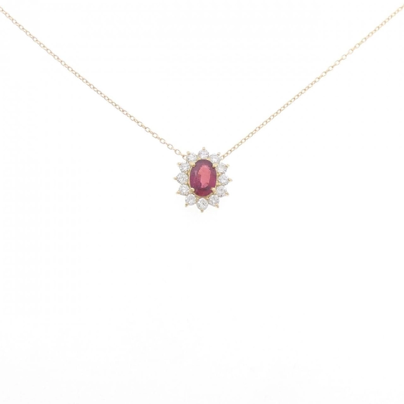 Dây chuyền ruby K18YG 0.52CT - Hàng hiệu chính hãng 864917