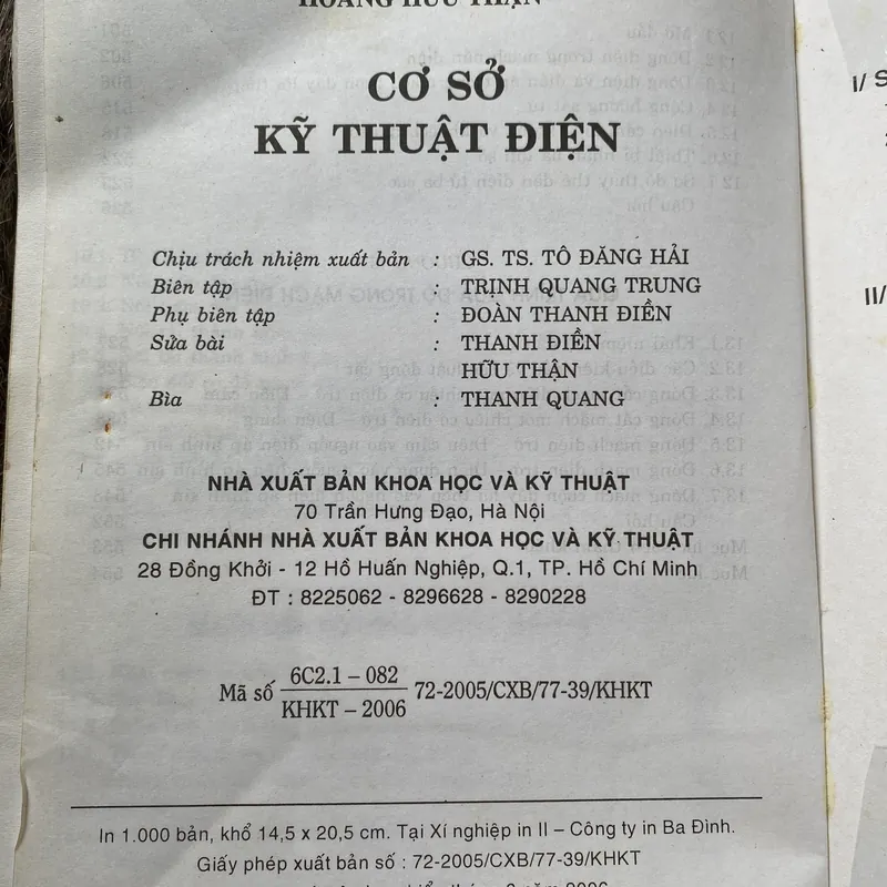 Cơ sở Kỹ thuật điện  603185