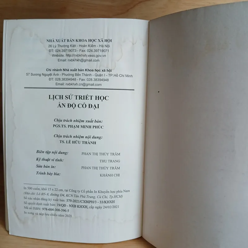 Lịch Sử Triết Học Ấn Độ Cổ Đại - PGS.TS Doãn Chính, TS. Trịnh Thanh Tùng 560960