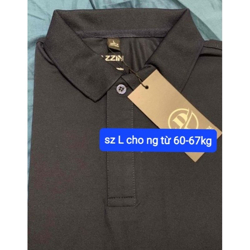 2 áo polo đen sz L, cộc tay new 100% nguyên  183409