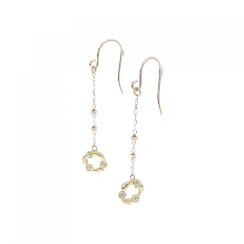 K18YG Bông tai kim cương 0.06CT - Hàng hiệu Chính hãng 877442