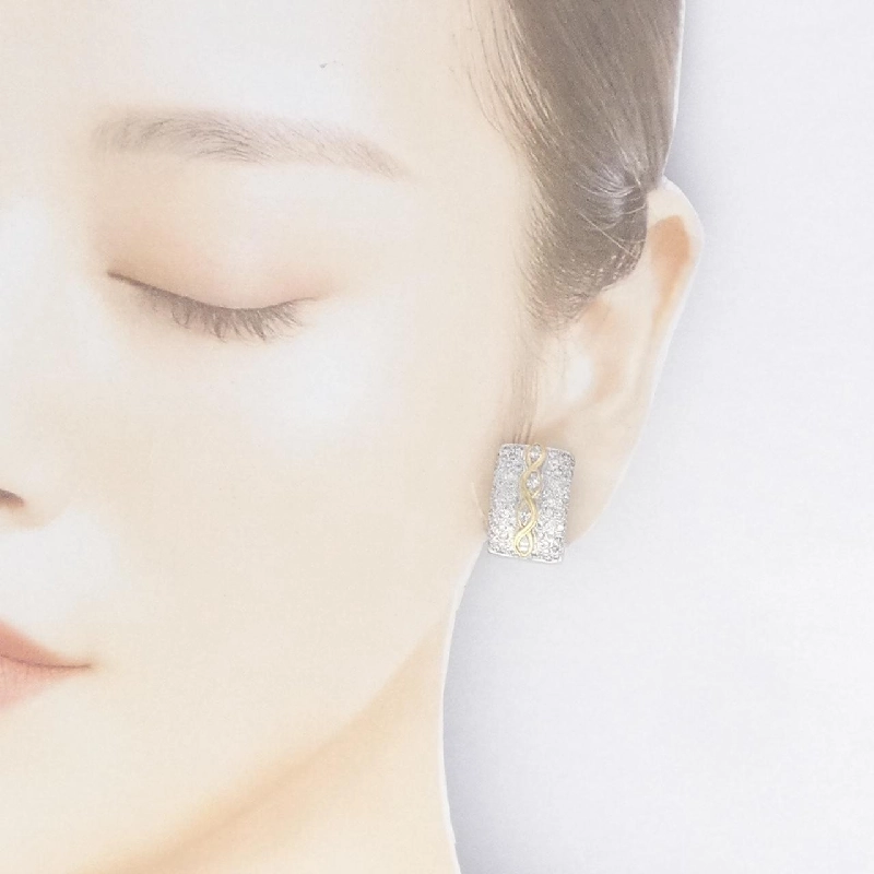 K18WG/K18YG Bông tai kim cương - Hàng hiệu Authentic 872253