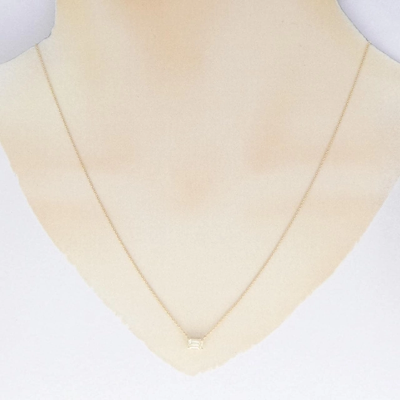 Dây chuyền kim cương K18YG 0.515CT VLY VS1 cắt hình Emerald - Hàng hiệu Chính hãng 874433