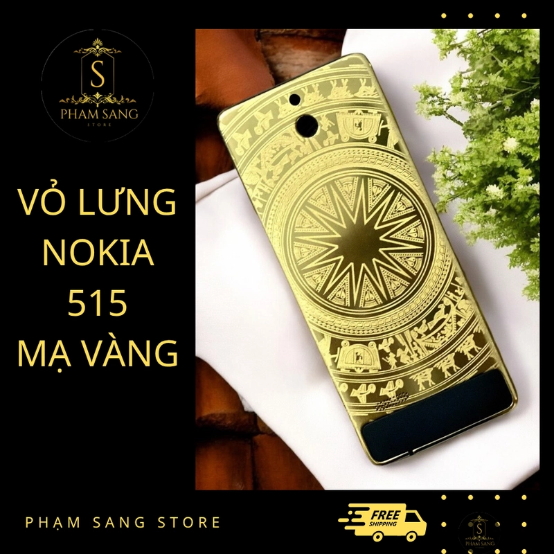 Vỏ Nắp Lưng Điện Thoại Nokia 515 Mạ Vàng Nhiều Mẫu Mã 4126