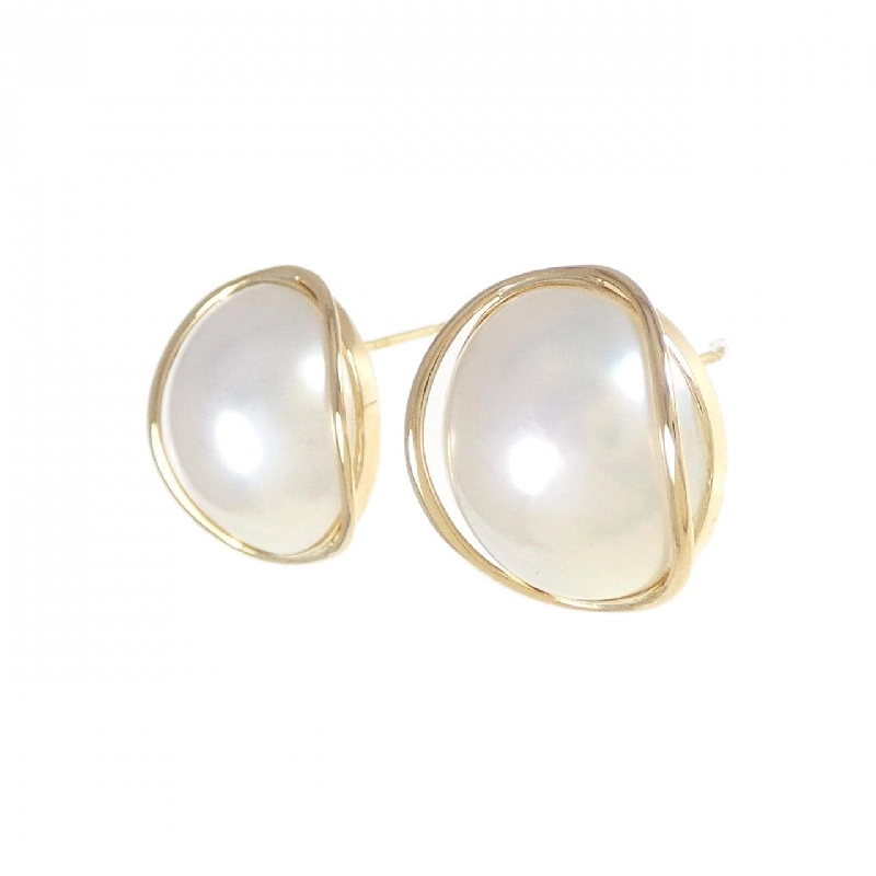 K18YG Mabe Pearl Earrings - Hàng hiệu Authentic 869608