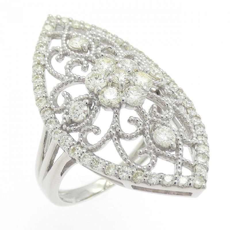 Nhẫn kim cương K18WG hoa 1.01CT 669276