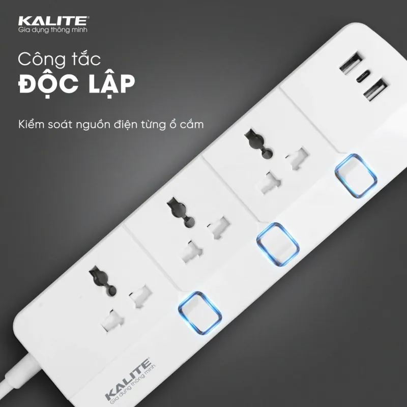 💎 Ổ cắm thông minh KALITE KPS03 – Đỉnh cao công nghệ SmartHome cho gia đình hiện đại 🏡 692655