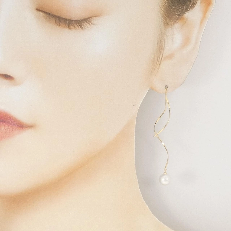 K18YG Bông tai ngọc trai nước ngọt - Hàng hiệu Authentic 874690