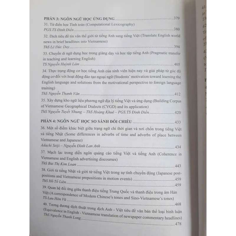 Những vấn đề ngôn ngữ học ở Việt Nam và Đông Nam Á 784642