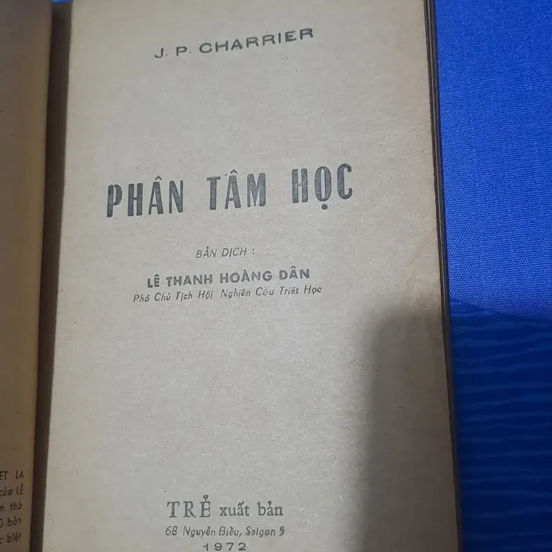 Phân tâm học - Sách xưa phân tâm lý học Lê Thanh Hoàng Dân (Hiếm hoi còn sót lại) 548915