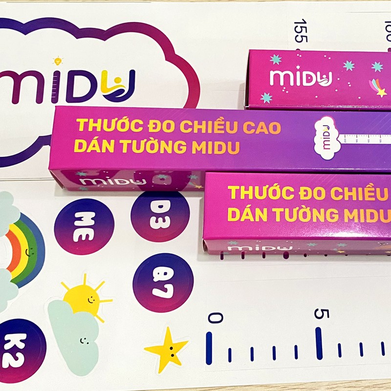 Thước đo chiều cao dán tường Midu 71964