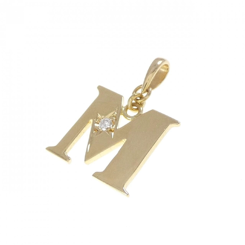 K18YG Chữ cái M Dây chuyền kim cương - Hàng hiệu Chính hãng 871350