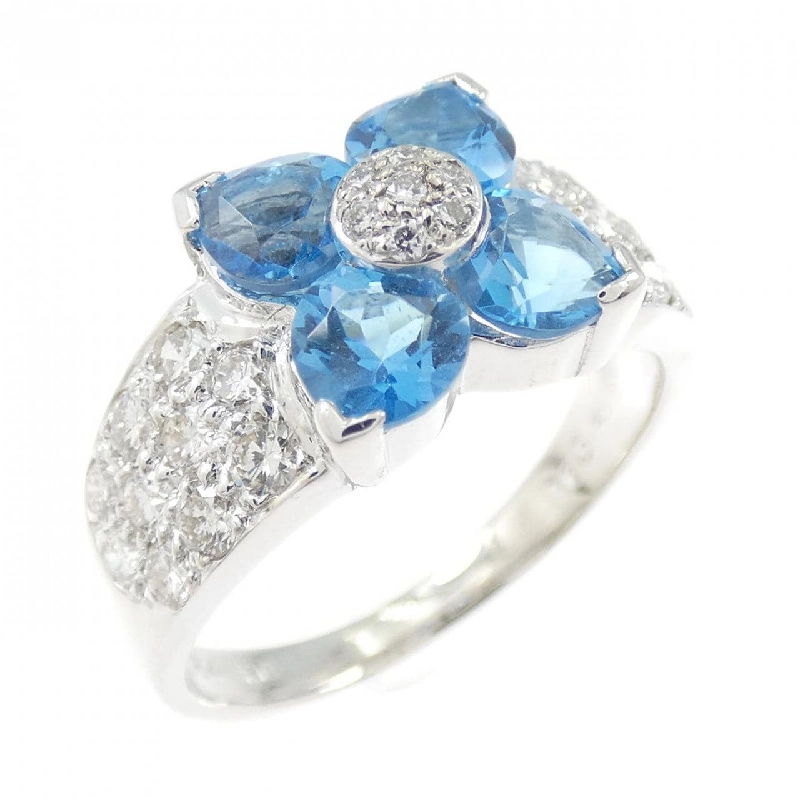 Nhẫn Blue Topaz Hoa K18WG 1.65CT - Hàng hiệu Chính hãng 849270