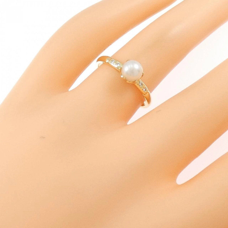 Nhẫn ngọc trai Akoya K18YG 5.3mm - Hàng hiệu Chính hãng 853899