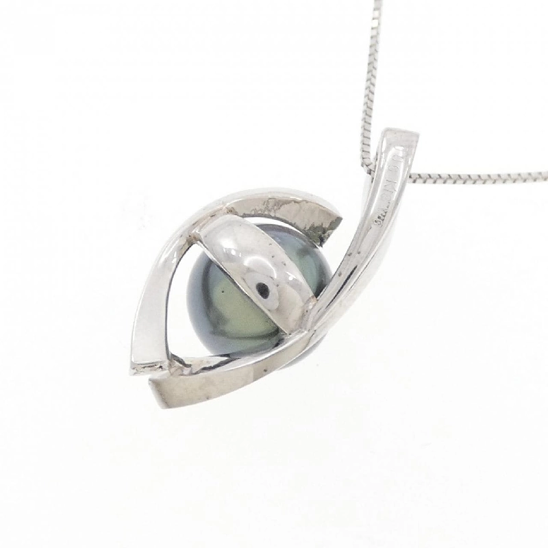 K18WG Ngọc trai đen dây chuyền 9.8mm - Hàng hiệu Chính hãng 857383