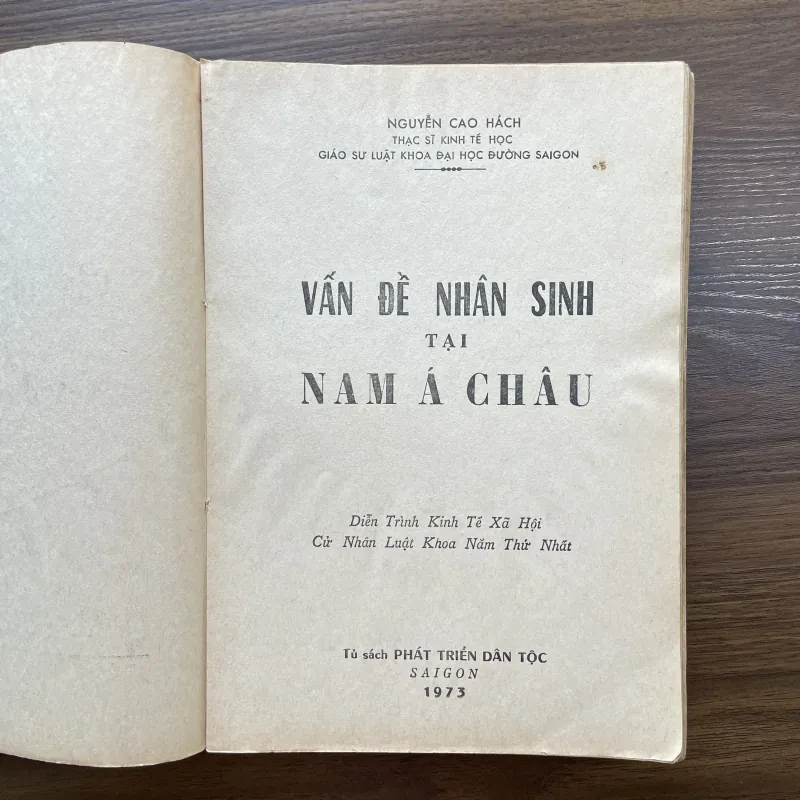 VẤN ĐỀ NHÂN SINH TẠI NAM Á CHÂU - NGUYỄN CAO HÁCH 1030458