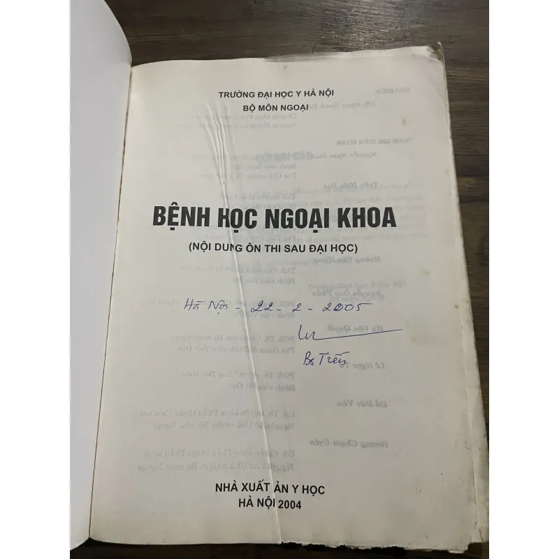BỆNH HỌC NGOẠI KHOA (NỘI DUNG ÔN THI SAU ĐẠI HỌC): 250 trang khổ lớn  995560