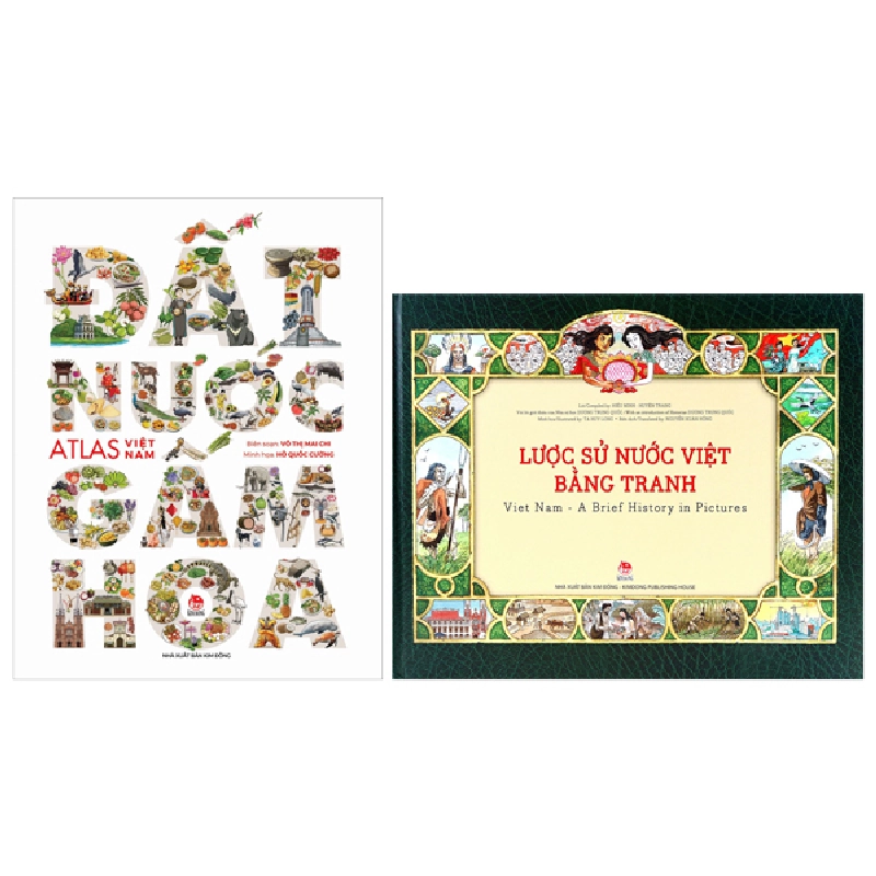 Combo Sách Đất Nước Gấm Hoa - Atlas Việt Nam + Lược Sử Nước Việt Bằng Tranh - Viet Nam - A Brief History In Pictures (Bộ 2 Cuốn) - Nhiều Tác Giả 744305