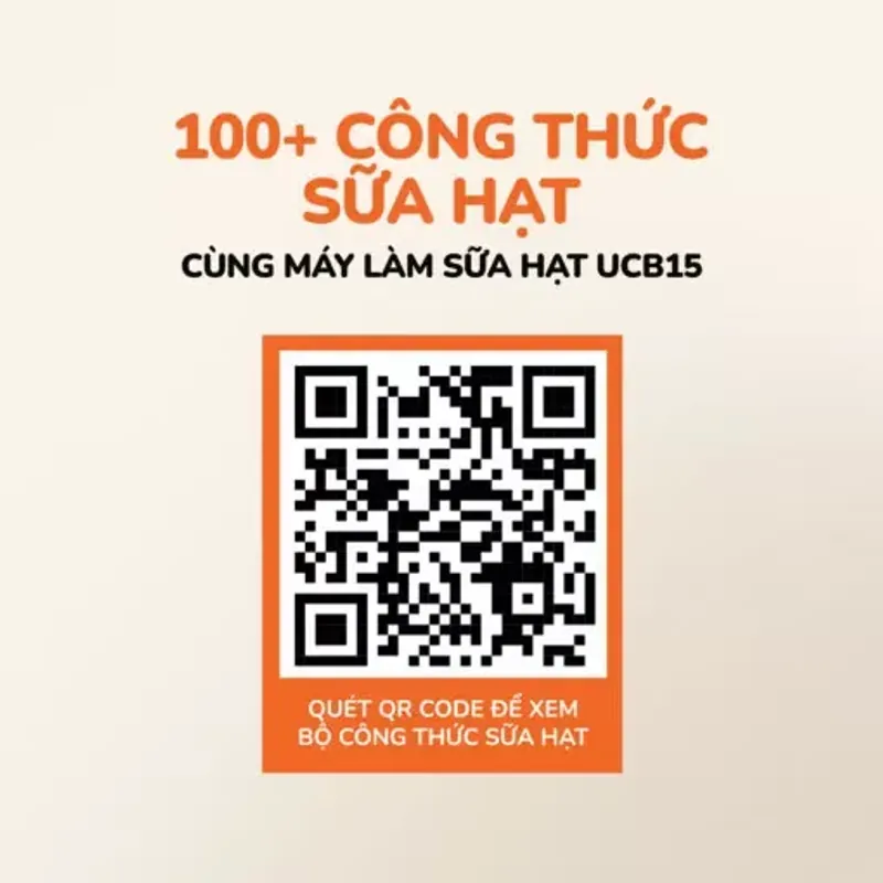 Máy làm sữa hạt UNIE UCB15 1.5L giảm ồn 30%, 10 chức năng nấu, xay nấu tự động thông minh 578098