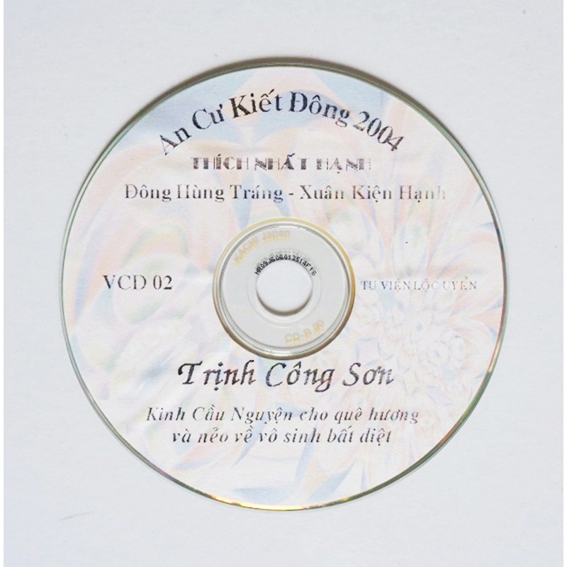 Lô 03 đĩa VCD An Cư Kiết Đông 2004 - Thích Nhất Hạng 71808