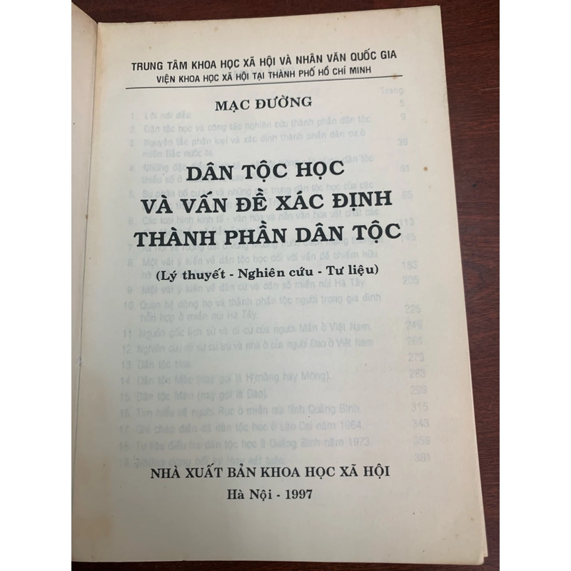 Dân tộc học và vấn đề xác định thành phần dân tộc  277283