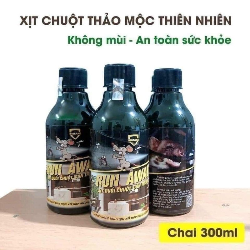 💥
🐭XỊT ĐUỔI CHUỘT THẢO MỘC
 RUN AWAY 300ml 193238