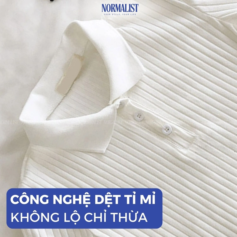 Áo Polo nữ Normalist co giãn bền form, chất coton mềm mại thoáng da 315937