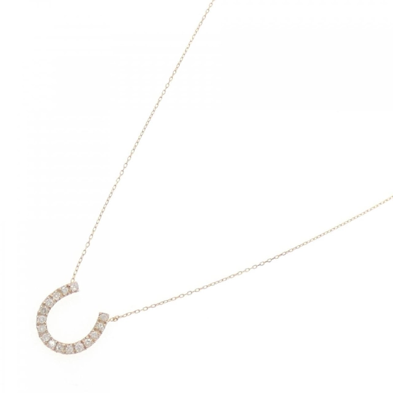 K18PG Móng ngựa Dây chuyền kim cương 0.20CT - Hàng hiệu Chính hãng 856908