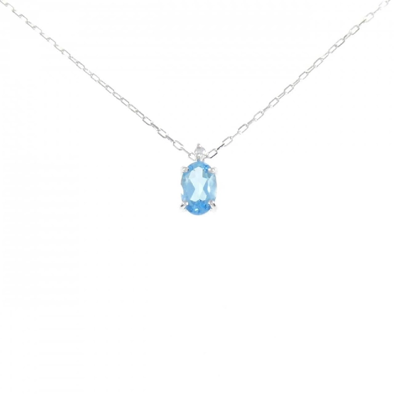 K10WG Blue Topaz Necklace - Hàng hiệu Authentic 861680