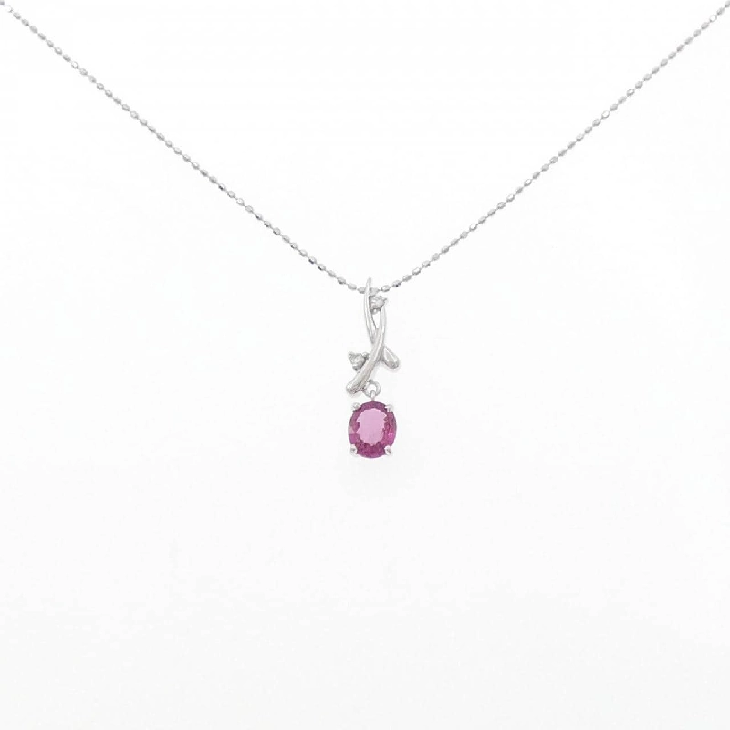 K18WG/750WG Dây chuyền Ruby 0.67CT - Hàng hiệu Chính hãng 865493
