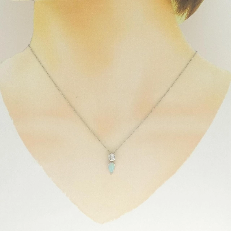 Dây chuyền hoa opal PT900/PT850 - Hàng hiệu Authentic 857210