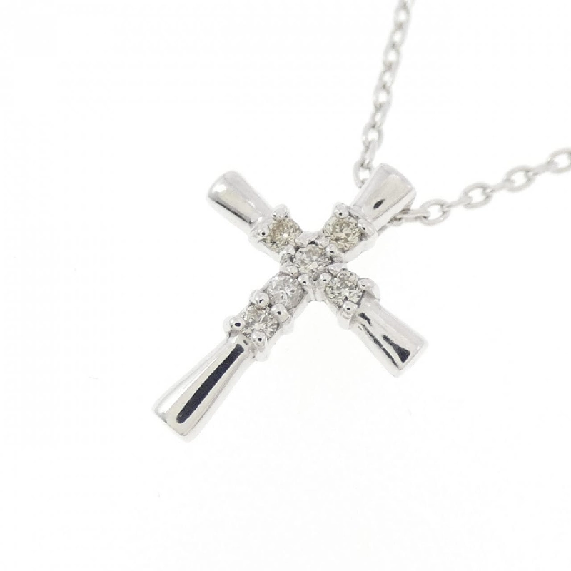 K18WG Dây chuyền kim cương chéo 0.05CT - Hàng hiệu Chính hãng 857079