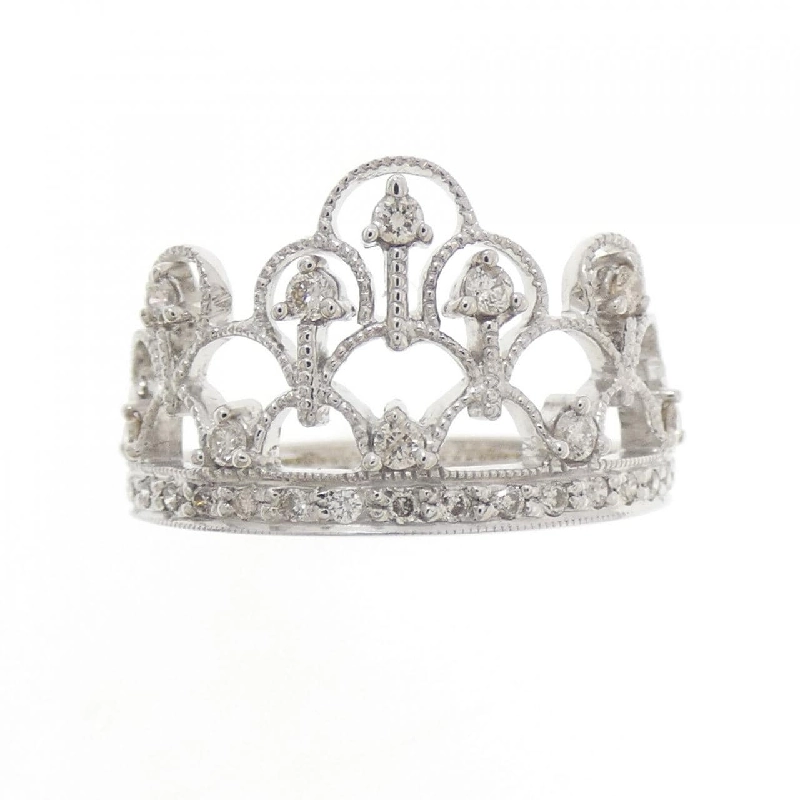 Nhẫn kim cương K18WG Crown 0.30CT - Hàng hiệu chính hãng 848018