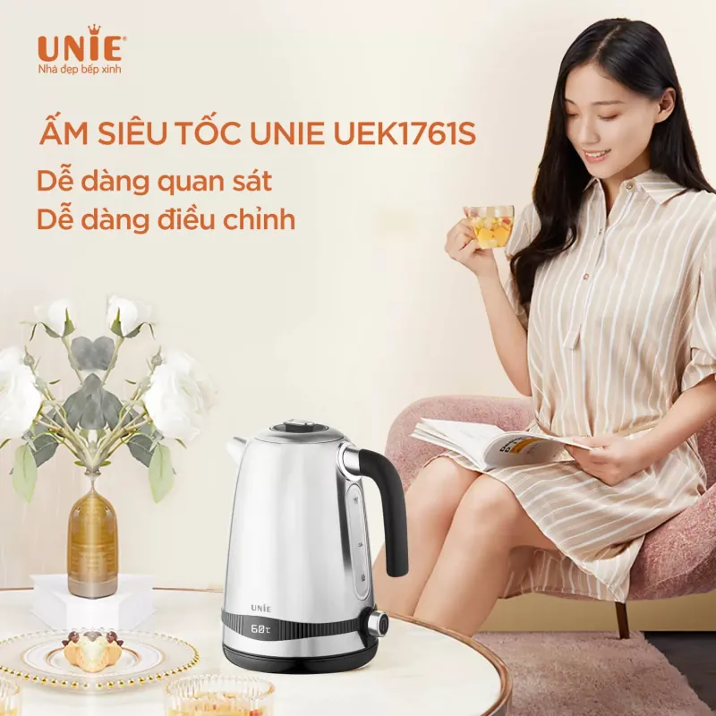 UNIE UEK1761S – Ấm siêu tốc thông minh cho gia đình hiện đại 738589