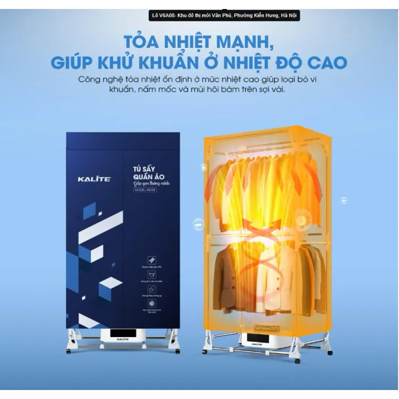 ✨ Tủ sấy quần áo – Thiết kế gọn nhẹ, dễ lắp đặt và di chuyển! 708822
