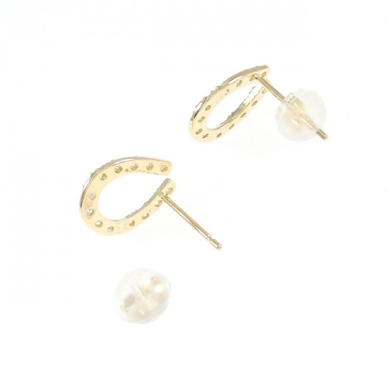 K18YG Đinh tai hình móng ngựa kim cương 0.20CT - Hàng hiệu Authentic 870275