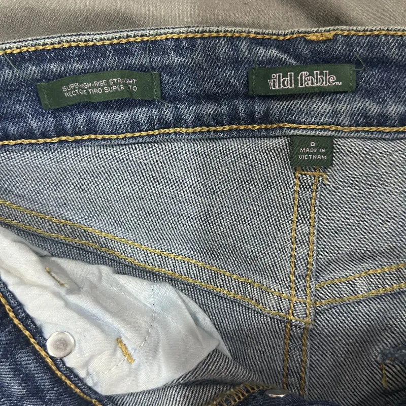 Quần short jean lưng cao VNXK, chất thun co dãn, size 0 1002705