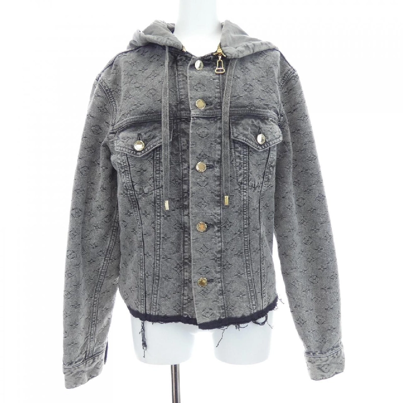 Áo khoác denim hiệu LOUIS VUITTON với hiệu ứng vintage - Hàng hiệu Authentic 816316