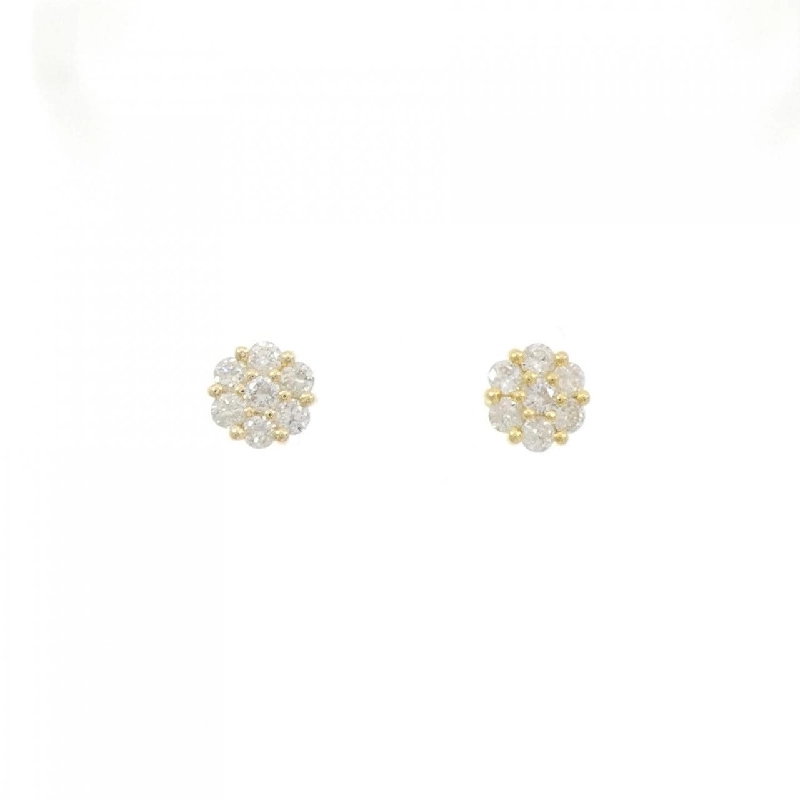 Bông tai kim cương hoa K18YG - Hàng hiệu Chính hãng 867503