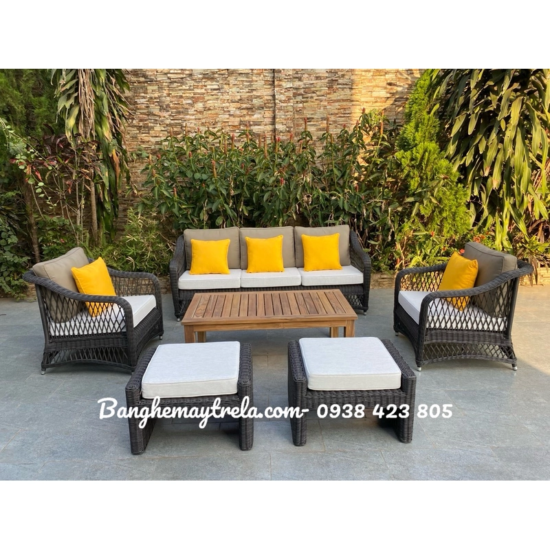 Bàn ghế sofa giả mây 469707