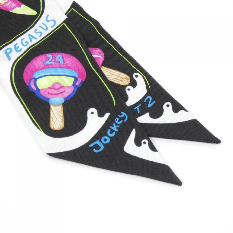 Khăn quàng cổ Hermès FUNNY ICE CREAM Twilly 064109S 623545