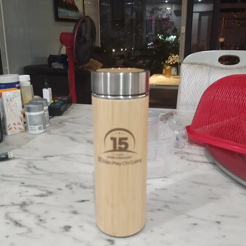 Bình giữ nhiệt inox kỉ niệm 15 năm thành lập điện máy chí cường 738216