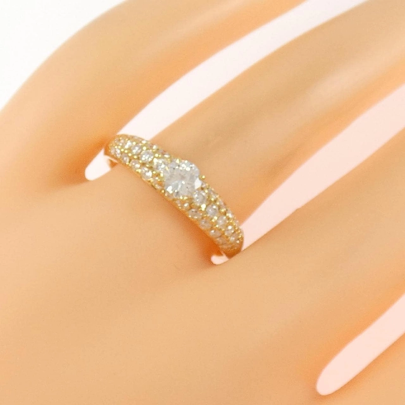 Nhẫn kim cương K18YG 0.297CT G VVS2 VG - Hàng hiệu chính hãng 874006