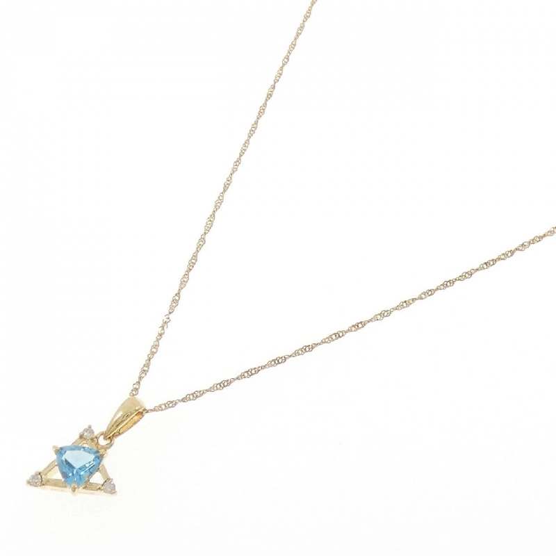 K18YG Blue Topaz Necklace - Hàng hiệu Authentic 860087