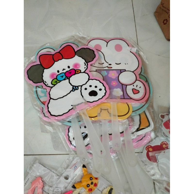 Quạt tay hình thú cute combo 3c 60185