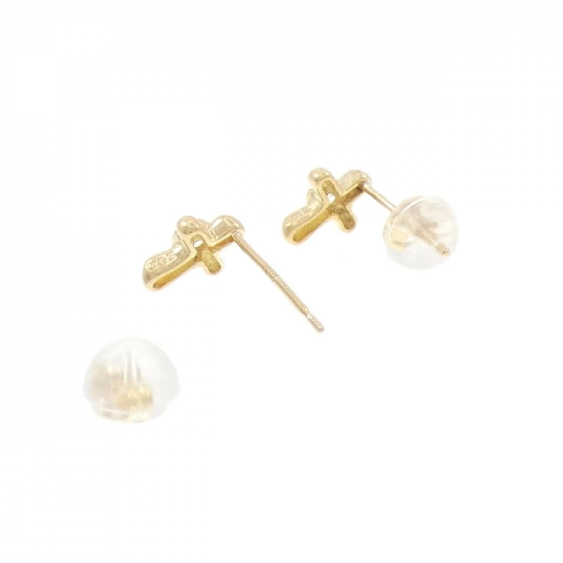 K18YG Bông tai kim cương chéo 0.06CT - Hàng hiệu Chính hãng 867143