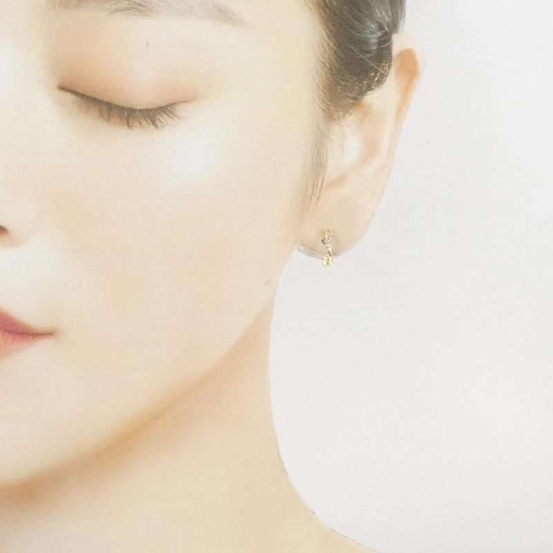 K18YG Bông tai kim cương 0.08CT - Hàng hiệu Chính hãng 873527