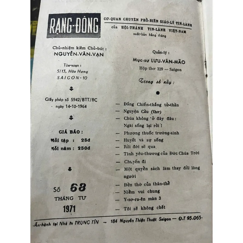 Tạp chí Rạng Đông (Trọn bộ/Số lượng lớn) - Hội Thánh Tin Lành Việt Nam 798713